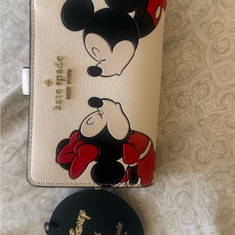 Kate Spade Disney Mickey and Minnie Wallet - White and Red